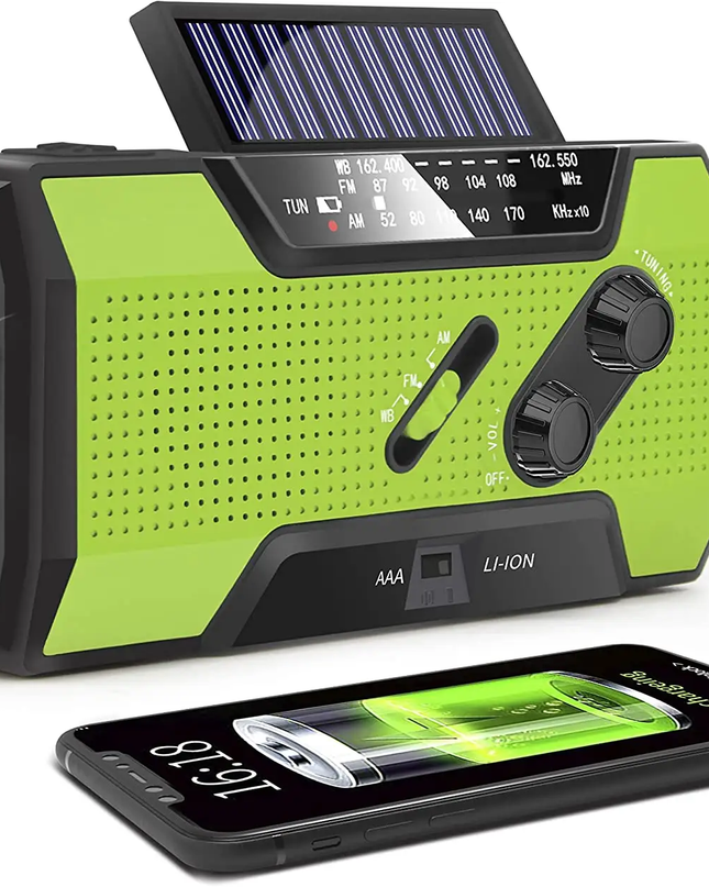 Multifunktionell Nödradio Solar Handvev Powerbank