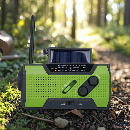 Multifunktionell Nödradio Solar Handvev Powerbank